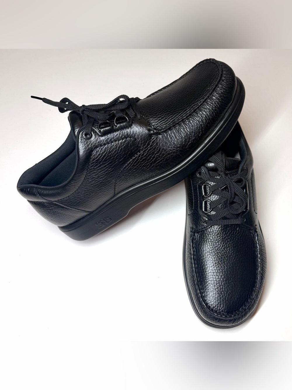 SAS Men's  Bout Time Comfort Lace Up Black Leather Shoes Size - 12.5 M View 3